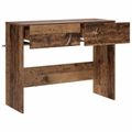 vidaXL Konzolový stôl Staré drevo 96,5 x 38 x 75 cm Kompozitné drevo