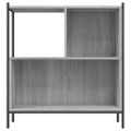 vidaXL Knižnica sivá sonoma 72x28x77,5 cm kompozitné drevo