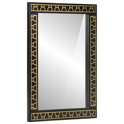 vidaXL Zrkadlo do kúpeľne 50x70x2,5 cm masívny mangovník a sklo