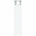 vidaXL Botník lesklý biely 63x24x104 cm spracované drevo