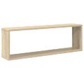 vidaXL Nástenné police 6ks, biela+sonoma 80x15x26,5cm kompozitné drevo