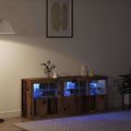 vidaXL LED komoda Staré drevo 162 x 37 x 67 cm Kompozitné drevo