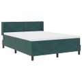 vidaXL Posteľ s pružinovým rámom Tmavozelená 200 x 160 cm Zamat