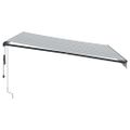 vidaXL Automaticky zaťahovacia markíza antracit a biela 400x350 cm