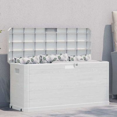 vidaXL Záhradný úložný box 280 l, svetlosivý