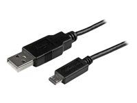 Kábel USB - Micro USB typ B (M) do USB (M) - USB 2.0 - 50 cm - čierna