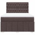 vidaXL Boxspring posteľ s matracom tmavohnedá 160x200 cm látka
