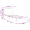 vidaXL Rám postele s LED pásikmi Biela 100 x 200 cm Umelá koža
