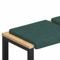 vidaXL Vankúš na lavičku 2 ks Látka Tmavozelená Hĺbka 35 cm