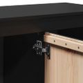 vidaXL TV skrinka čierna 103x36,5x52 cm masívna borovica
