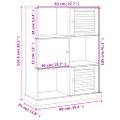 vidaXL Knižnica VIGO sivá 90x35x114,5 cm masívna borovica