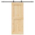 vidaXL Posuvné dvere NARVIK 85 x 210 cm (213,5 cm) Prírodná a čierna