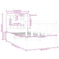 vidaXL Posteľný rám medový drevený masív 75x190cm malé jednolôžko