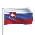 vidaXL Slovenská vlajka a stĺp 6 m hliníkový