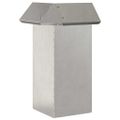vidaXL Slimáková ohrada 4 ks 13,5 x 13,5 x 25 cm Nehrdzavejúca oceľ