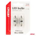 LED žiarovky CANBUS 12SMD Festoon C5W 3838 36mm White 12/24V AMiO-04248