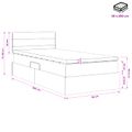 vidaXL Postel s úložným prostorem a matrací Sivohnedá 90 x 200 cm