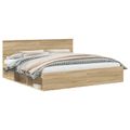 vidaXL Rám postele Sonoma 200 x 200 cm Masívne borovicové drevo
