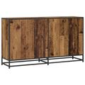 vidaXL Servírovacia skriňa Staré drevo 134 x 35 x 76 cm