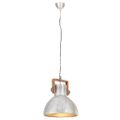 vidaXL Industriálna závesná lampa 25 W strieborná 40 cm okrúhla E27