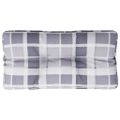 vidaXL Podložka na paletový nábytok sivé kocky 70x40x12 cm látka