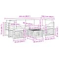 vidaXL Záhradná súprava gaučov 7 ks Prírodná a béžová
