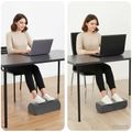 vidaXL Podložka na nohy 42 x 18 x 13 cm Pevný PU pena Sivá