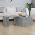 vidaXL Konferenčný stolík betónovo-sivý 150x50x35 cm drevotrieska