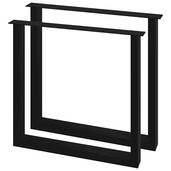 vidaXL Stolové nohy na jedálenský stôl 2 ks, rám v tvare O 80x72 cm