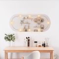 vidaXL Nástenné zrkadlo s LED svetlami 40x90 cm sklo oválne