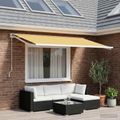 vidaXL Náhradná látka na markízu Oranžová a Čierna 300 x 200 cm