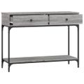 vidaXL Konzolový stolík sivý sonoma 100x34,5x75 cm kompozitné drevo