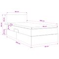 vidaXL LED úložná posteľ s matracom Tmavozelená 90 x 200 cm Zamat