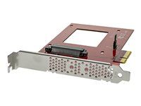 x4 PCIe - For 2.5" U.2 NVMe SSD - SFF-8639 PCIe Adapter - U.2 SSD - PCIe SSD - U.2 drive (PEX4SFF8639) - Adaptér rozhrania - 2.5" - Ultra M.2 Card - PCIe 3.0 x4 - červená - pre P/N: BNDTB10GI, BNDTB210GSFP, BNDTB310GNDP, BNDTB410GSFP, BNDTB4M2E1, BNDTBUSB3142