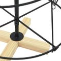 vidaXL Vianočný kužeľový stromček so stojanom Čierna 126 cm Oceľ