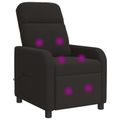 vidaXL Masážne relaxačné kreslo Čierna Bouclé