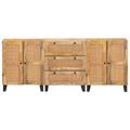vidaXL Servírovacia skriňa 3 ks 180 x 33 x 75 cm Masívne mango drevo