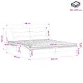 vidaXL Posteľ s matracom Hvar tmavohnedá 200x200 cm látka