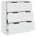 vidaXL Komoda biela 60x30x70 cm spracované drevo