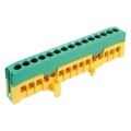Mostík PE 15-F2 (svorkovnica 15x16 mm2), zakrytý IP20, zeleno-žltý, 63 A, na DIN /2020273