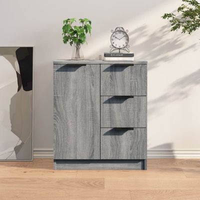 vidaXL Komoda sivý dub sonoma 60x30x70 cm spracované drevo