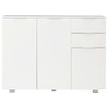 vidaXL Komoda biela 107x35x80,5 cm vysokolesklá