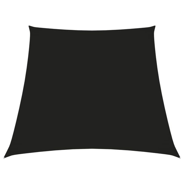 vidaXL Tieniaca plachta, oxford, lichobežníková 3/4x3 m, čierna