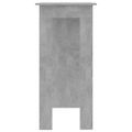 vidaXL Barový stôl+polica, betónový 102x50x103,5 cm, kompozitné drevo