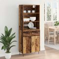vidaXL Highboard 2 ks Staré drevo 69,5 x 34 x 180 cm
