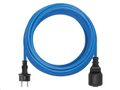 Predlužovací kábel Weatherproof EMOS P01410W spojka 10 m / modrý / silikon / 1,5 mm2