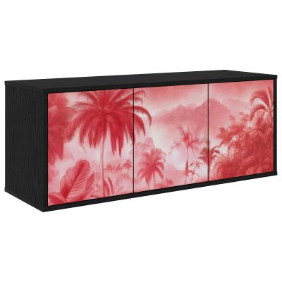 vidaXL Nástenný TV kabinet AACHEN 102 x 33 x 40 cm Čierny dub
