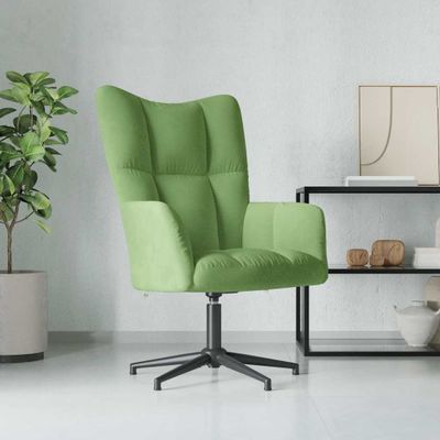 vidaXL Relaxačné kreslo bledozelené zamat
