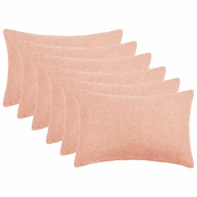 vidaXL Poťah na podložku 6 pcs HEERLEN Ružová 30 x 50 cm Bouclé