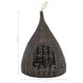 vidaXL Domček pre mačku s vankúšom sivý 40x60 cm prírodná vŕba típí